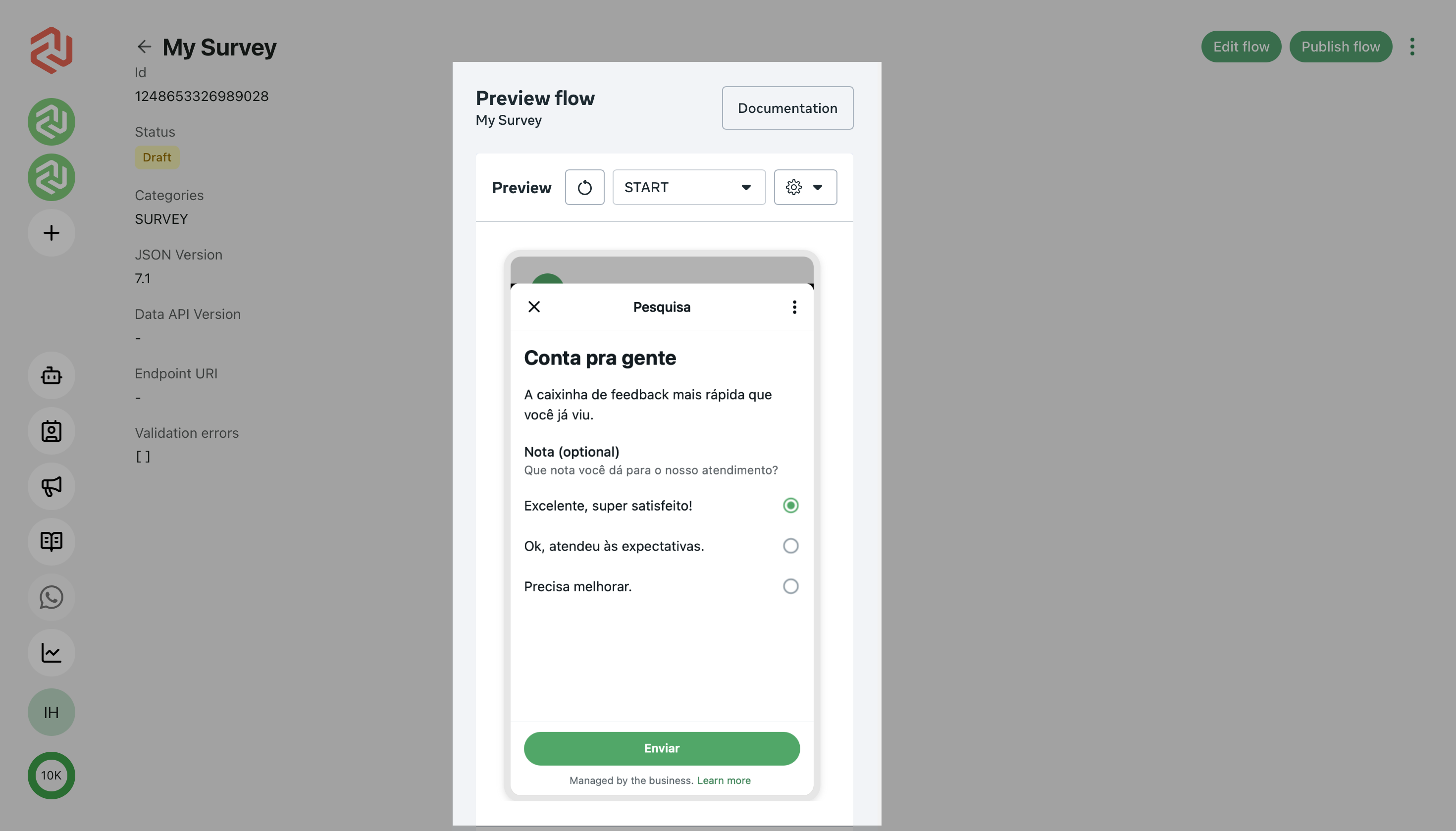 Simulador de Flow no Cogfy Messenger